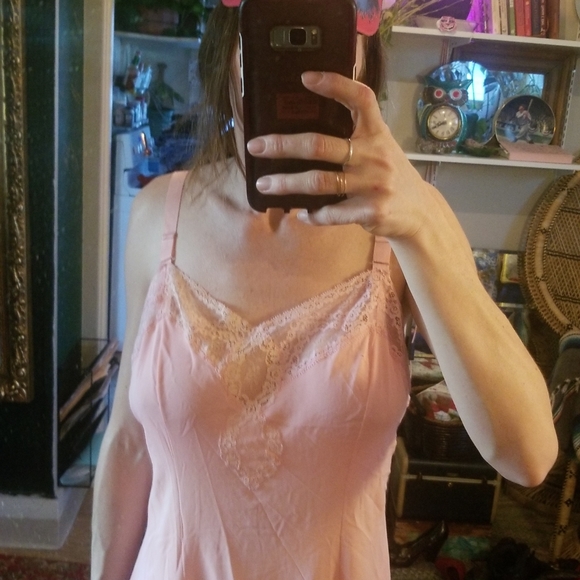 Vintage Silky Slip with Lace - Picture 8 of 8